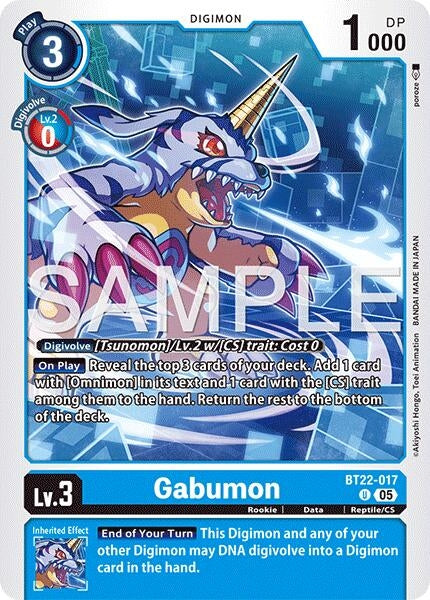 Image for Gabumon (BT22-017 U) (Cyber Eden) - Digimon Card Game