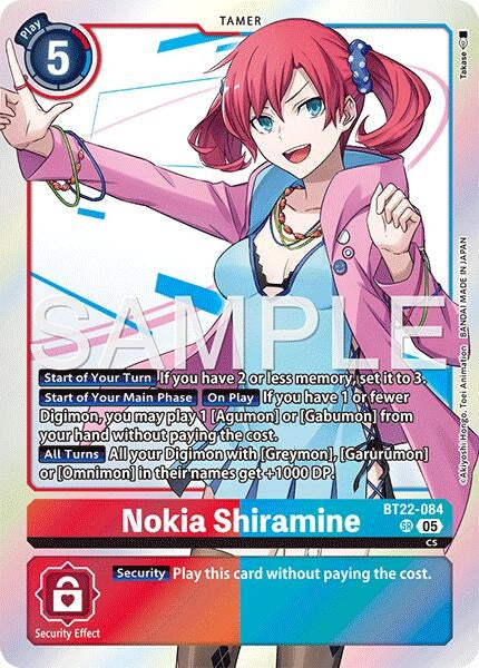 Image for Nokia Shiramine (BT22-084 SR) (Cyber Eden) - Digimon Card Game