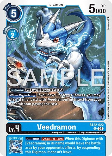 Image for Veedramon (BT22-022 C) (Cyber Eden) - Digimon Card Game