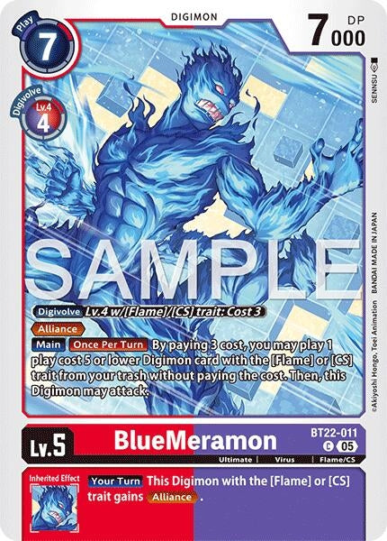 Image for BlueMeramon (BT22-011 C) (Cyber Eden) - Digimon Card Game