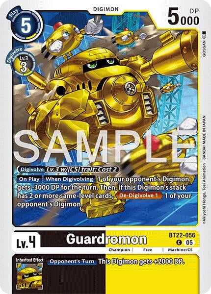 Image for Guardromon (BT22-056 C) (Cyber Eden) - Digimon Card Game