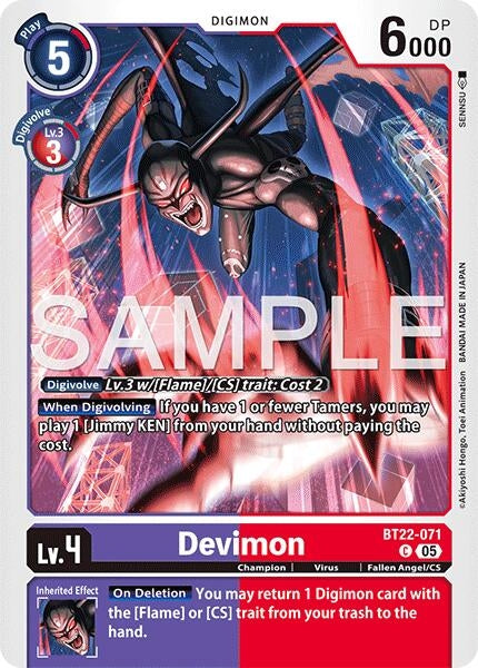 Image for Devimon (BT22-071 C) (Cyber Eden) - Digimon Card Game