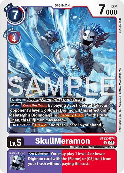 Image for SkullMeramon (BT22-074 U) (Cyber Eden) - Digimon Card Game