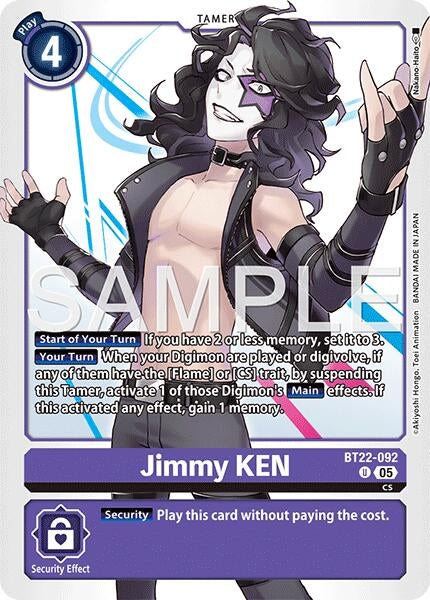 Image for Jimmy KEN (BT22-092 U) (Cyber Eden) - Digimon Card Game