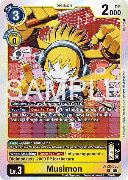 Image for Musimon (BT22-030 R) (Cyber Eden) - Digimon Card Game