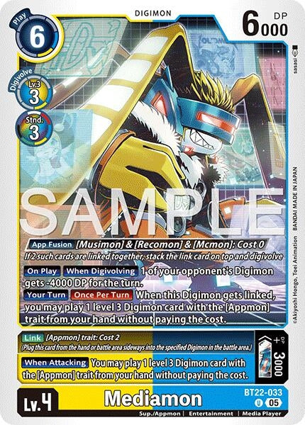 Image for Mediamon (BT22-033 U) (Cyber Eden) - Digimon Card Game