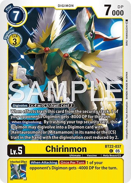 Image for Chirinmon (BT22-037 C) (Cyber Eden) - Digimon Card Game