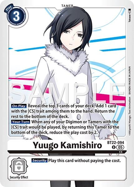 Image for Yuugo Kamishiro (BT22-094 U) (Cyber Eden) - Digimon Card Game