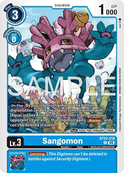 Image for Sangomon (BT22-018 C) (Cyber Eden) - Digimon Card Game