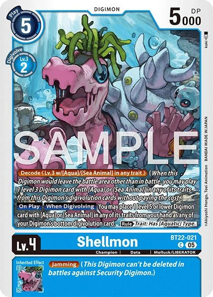 Image for Shellmon (BT22-021 C) (Cyber Eden) - Digimon Card Game