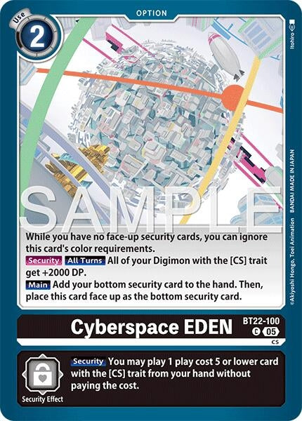 Image for Cyberspace EDEN (BT22-100 C) (Cyber Eden) - Digimon Card Game