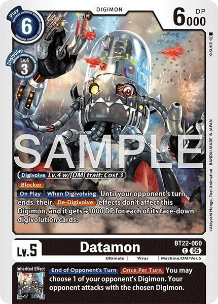 Image for Datamon (BT22-060 C) (Cyber Eden) - Digimon Card Game