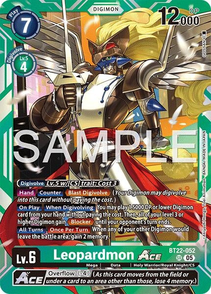 Image for Leopardmon ACE (BT22-052 SR) (Cyber Eden) - Digimon Card Game