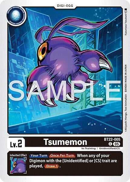 Image for Tsumemon (BT22-005 C) (Cyber Eden) - Digimon Card Game
