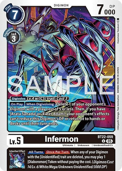 Image for Infermon (BT22-059 U) (Cyber Eden) - Digimon Card Game