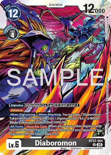Image for Diaboromon (BT22-064 R) (Cyber Eden) - Digimon Card Game