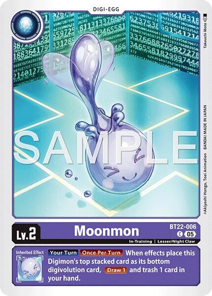 Image for Moonmon (BT22-006 C) (Cyber Eden) - Digimon Card Game