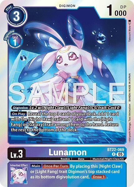 Image for Lunamon (BT22-069 R) (Cyber Eden) - Digimon Card Game