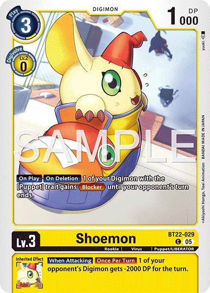 Image for Shoemon (BT22-029 C) (Cyber Eden) - Digimon Card Game
