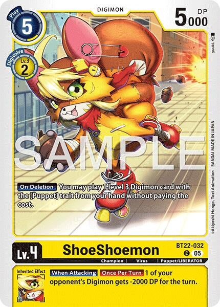 Image for ShoeShoemon (BT22-032 C) (Cyber Eden) - Digimon Card Game