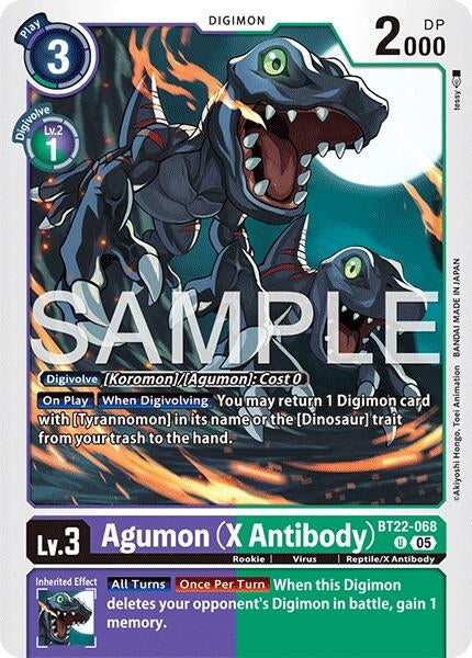 Image for Agumon (X Antibody) (BT22-068 U) (Cyber Eden) - Digimon Card Game