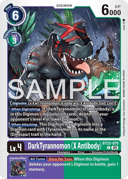 Image for Dark Tyrannomon (X Antibody) (BT22-070 C) (Cyber Eden) - Digimon Card Game