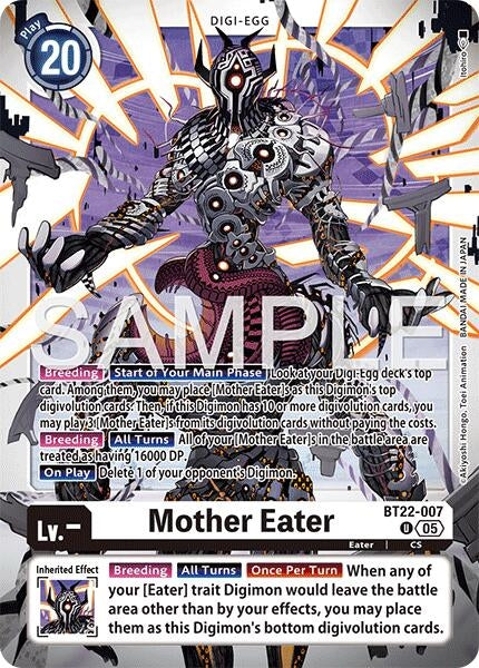 Image for Mother Eater (BT22-007 U) (Cyber Eden) - Digimon Card Game