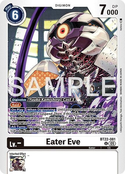 Image for Eater Eve (BT22-081 U) (Cyber Eden) - Digimon Card Game