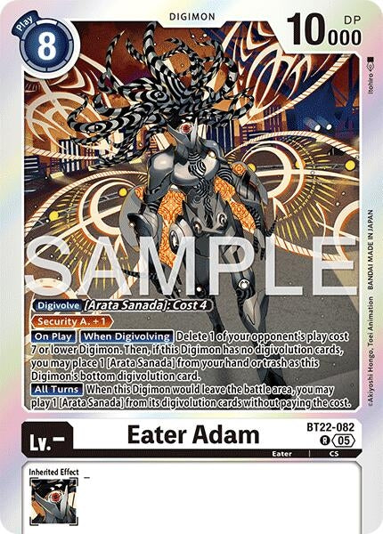 Image for Eater Adam (BT22-082 R) (Cyber Eden) - Digimon Card Game