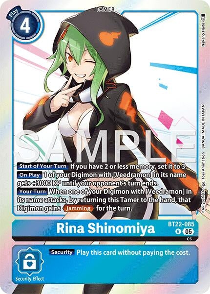 Image for Rina Shinomiya (BT22-085 R) (Cyber Eden) - Digimon Card Game