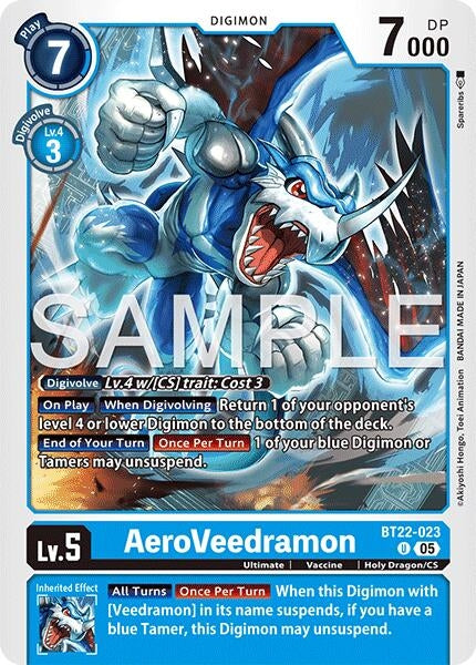 Image for AeroVeedramon (BT22-023 U) (Cyber Eden) - Digimon Card Game