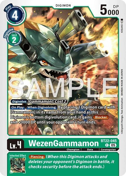 Image for WezenGammamon (BT22-045 C) (Cyber Eden) - Digimon Card Game