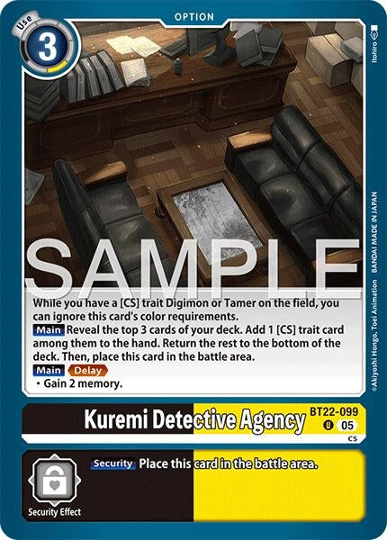 Image for Kuremi Detective Agency (BT22-099 U) (Cyber Eden) - Digimon Card Game