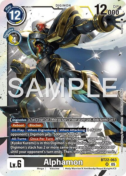 Image for Alphamon (BT22-063 SR) (Cyber Eden) - Digimon Card Game