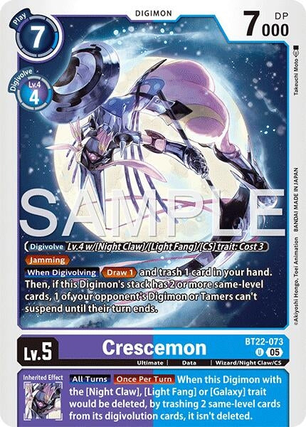 Image for Crescemon (BT22-073 U) (Cyber Eden) - Digimon Card Game