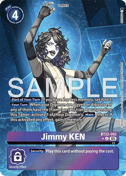 Image for Jimmy KEN (Alternate Art) (BT22-092 U) (Cyber Eden) - Digimon Card Game
