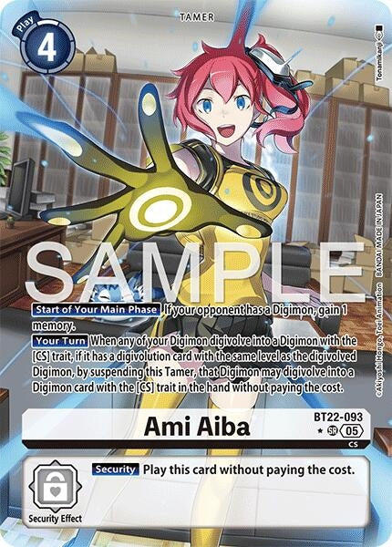 Image for Ami Aiba (Alternate Art) (BT22-093 SR) (Cyber Eden) - Digimon Card Game