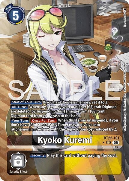 Image for Kyoko Kuremi (Alternate Art) (BT22-101 SEC) (Cyber Eden) - Digimon Card Game