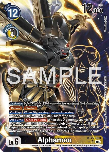 Image for Alphamon (Alternate Art) (BT22-063 SR) (Cyber Eden) - Digimon Card Game