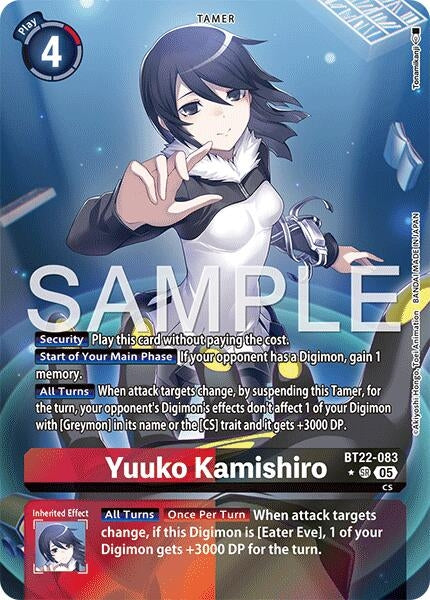Image for Yuuko Kamishiro (Alternate Art) (BT22-083 SR) (Cyber Eden) - Digimon Card Game