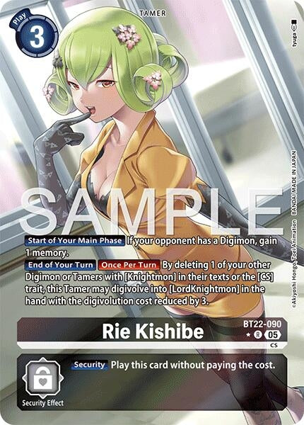 Image for Rie Kishibe (Alternate Art) (BT22-090 R) (Cyber Eden) - Digimon Card Game