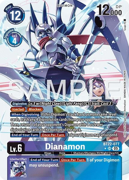 Image for Dianamon (Alternate Art) (BT22-077 SR) (Cyber Eden) - Digimon Card Game