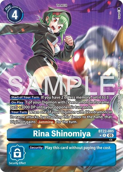 Image for Rina Shinomiya (Alternate Art) (BT22-085 R) (Cyber Eden) - Digimon Card Game