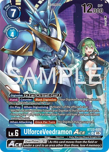 Image for UlforceVeedramon ACE (Alternate Art) (BT22-025 SR) (Cyber Eden) - Digimon Card Game