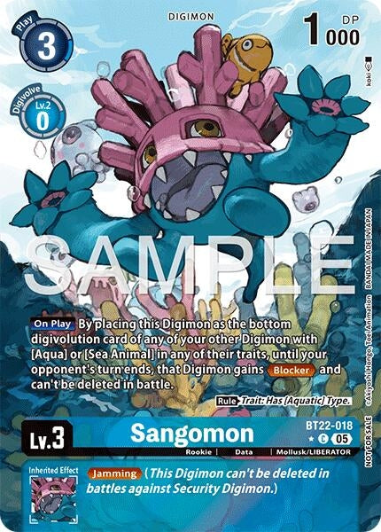 Image for Sangomon (Box Topper) (BT22-018 C) (Cyber Eden) - Digimon Card Game