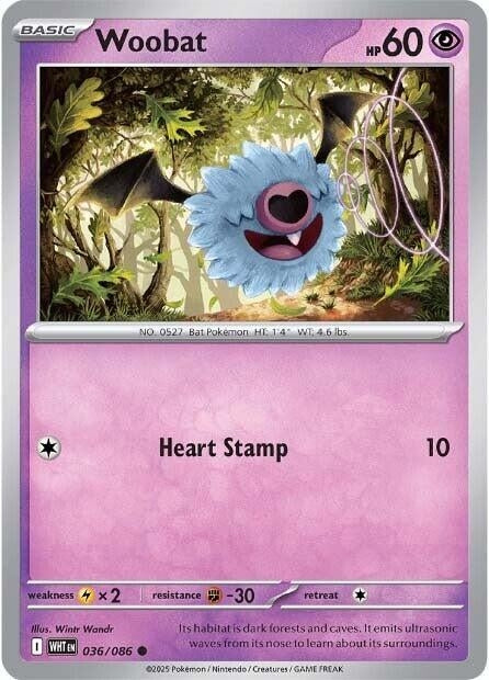 Image for Woobat (036/086) (SV: White Flare) - Pokemon