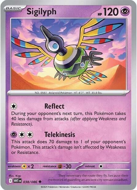 Image for Sigilyph (038/086) (SV: White Flare) - Pokemon