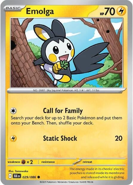 Image for Emolga (029/086) (SV: Black Bolt) - Pokemon