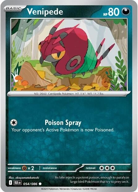 Image for Venipede (054/086) (SV: Black Bolt) - Pokemon