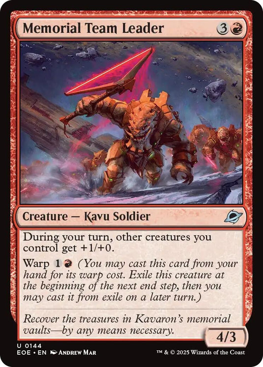 Image for Memorial Team Leader (144) (Edge of Eternities) - Magic: The Gathering